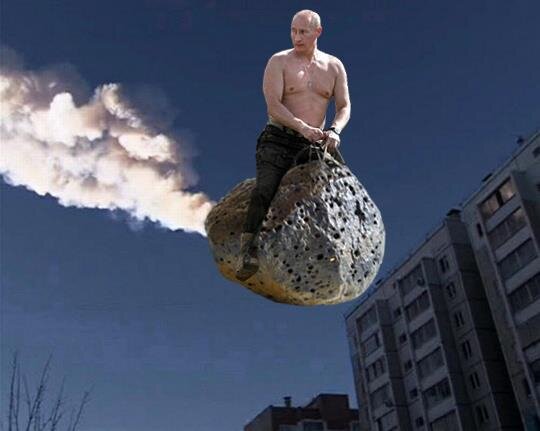 Putin Riding a Space Rock
